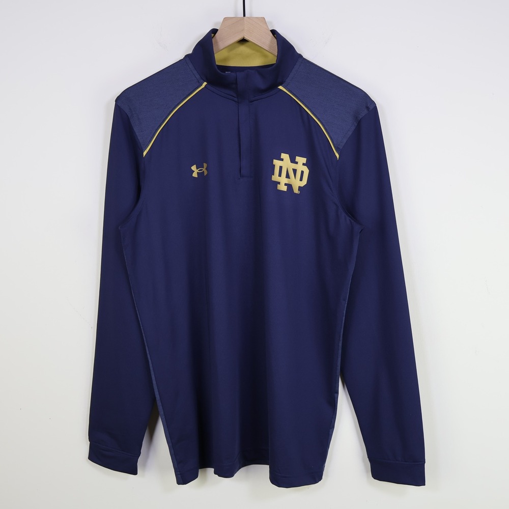 Under Armour Notre Dame Fighting Irish Quarter Zip Pullover Medium Navy Blue NWT